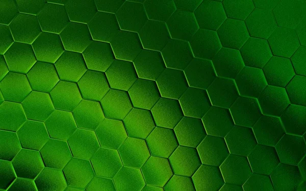 Fondo Hexagonal Verde Cuadrícula Realista Textura Panal Patrón Hexágono —  Fotos de Stock