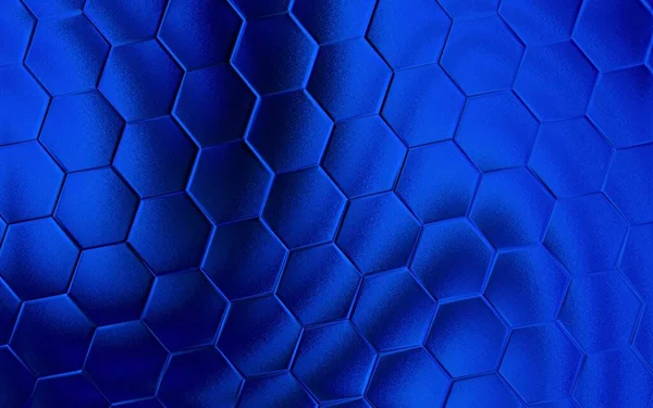 Fondo Hexagonal Azul Cuadrícula Realista Textura Panal Patrón Hexágono —  Fotos de Stock