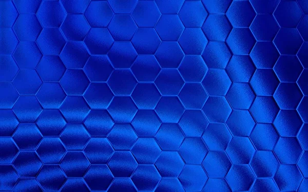 Fondo Hexagonal Azul Cuadrícula Realista Textura Panal Patrón Hexágono —  Fotos de Stock