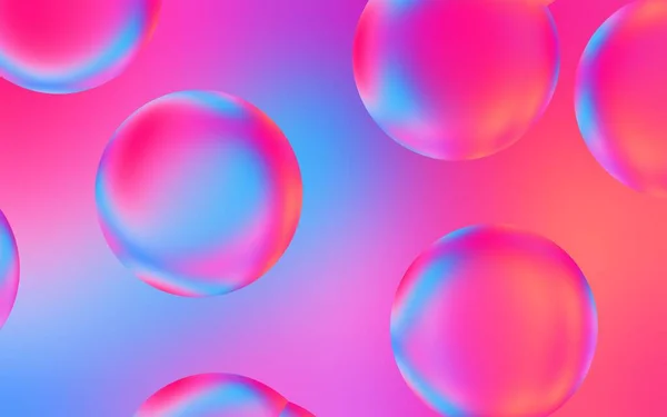 Künstlerische Wasserblase Hintergrund Illustration Transparenter Blasentropfen Auf Buntem Farbverlauf Hintergrund — Stockfoto