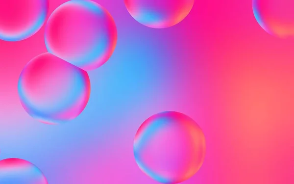 Künstlerische Wasserblase Hintergrund Illustration Transparenter Blasentropfen Auf Buntem Farbverlauf Hintergrund — Stockfoto