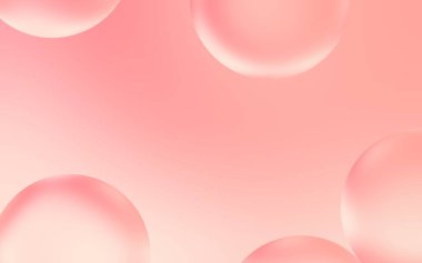 Çok güzel bir 3 boyutlu su kabarcığı. Şeffaf şeftali gradyan üzerine şeffaf kabarcık damla 3D illüstrasyon. Yumuşak şeftalili su kabarcıkları. Poster, kapak, sunum vs. için uygun.