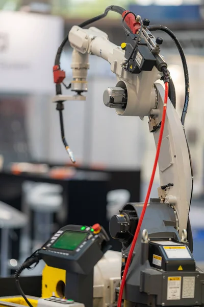 Sistema Soldadura Robô Indústria Moderna — Fotografia de Stock