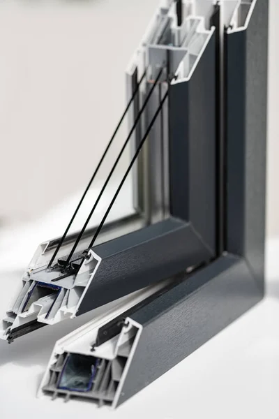 Aluminum Window Cross Section Display — Stock Photo, Image