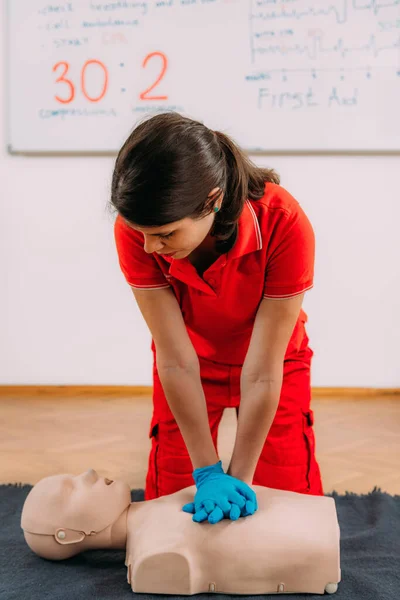 Cpr Training Course Chest Compression Techniques Cpr First Aid Training — Stock Photo, Image