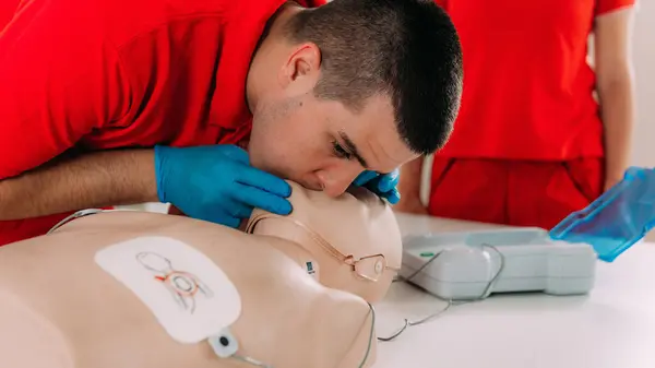 Aed First Aid Resuscitation Course Life Saving Skills First Aid — Stock Photo, Image