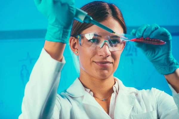 Biotechnologie Wetenschapper Biotech Laboratorium Werken — Stockfoto