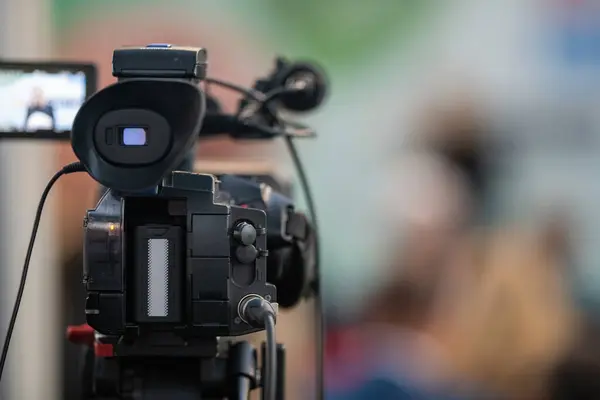 Balik Layar Kamera Media Menangkap Momen Menawan Dari Peristiwa Dinamis Stok Foto