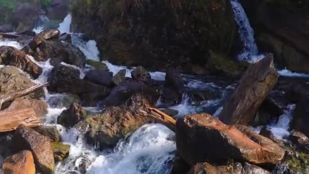 Niagarské Vodopády Americké Kanadské Strany Duha Nad Vodopádem Nejpopulárnější Turistické — Stock video