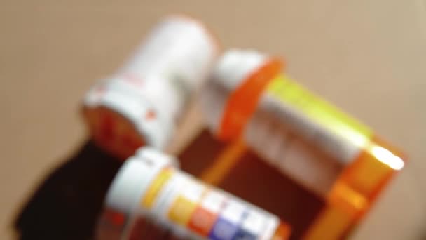 Tabletki Kapsułki Antybiotyki Zapobieganie Chorobom Leczenie Przeziębień Grypy Koronawirus Leki — Wideo stockowe