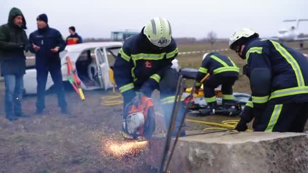 Mariupol Ukrayna Aralık 2021 Kurtarma Bölümü Küresel Felaketler Savaş Yangınlar — Stok video