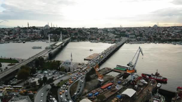 Стамбул Вид Высоты Один Крупнейших Городов Мире Туристический Город Метрополия — стоковое видео