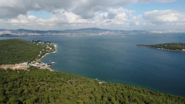 Вид Повітря Острови Принца Стамбул Туреччина Чудове Місце Подорожей Поромом — стокове відео
