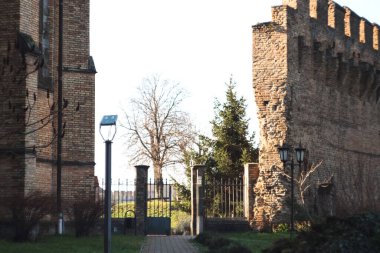 Exterior of ruined medieval fortress Ilok Croatia