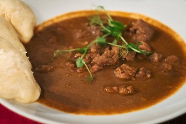 Traditional Croatian rustic food: venison goulash