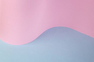 Blue pink wavy crepe paper background