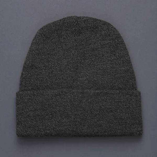 Gray Winter Hat Dark Gray Background — Stock Photo, Image