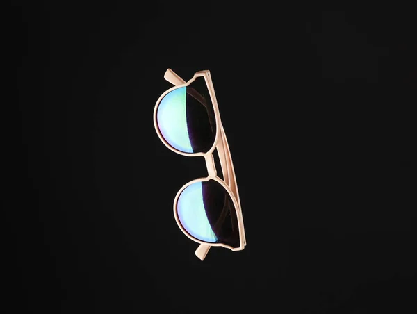 Mode Sonnenbrille Isoliert Auf Schwarzem Hintergrund — Stockfoto