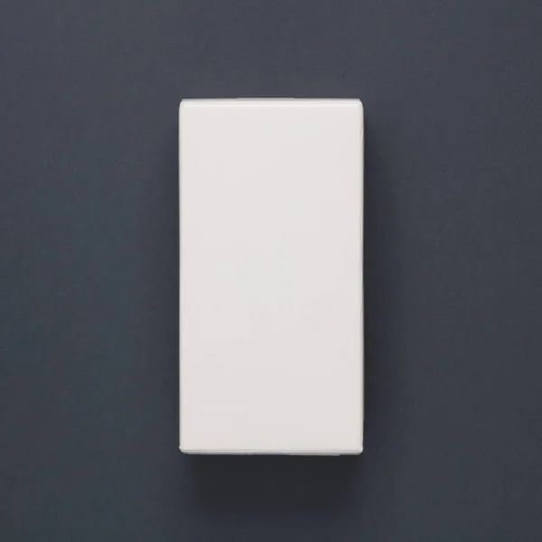 White Box Mockup Gray Background — Stock Photo, Image