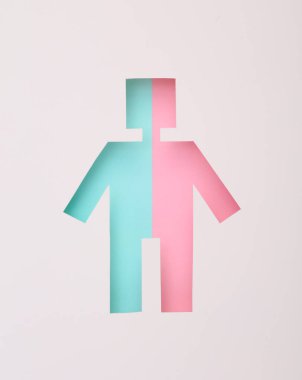 Kağıt delikten çıkarılmış insan.