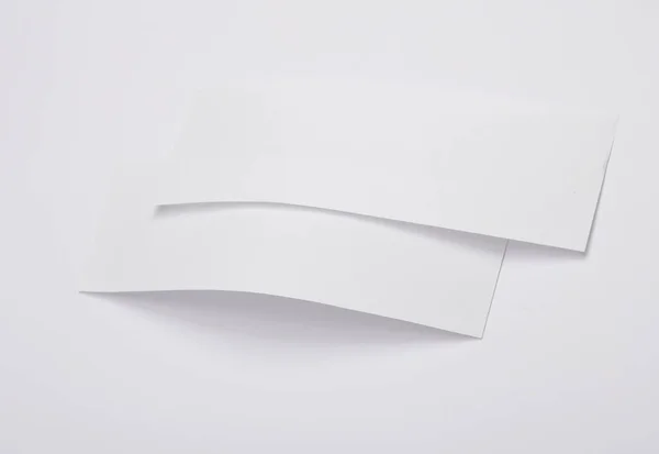 Leere Weiße Konzertkarten Oder Banner Attrappen Isoliert Auf Weißem Hintergrund — Stockfoto