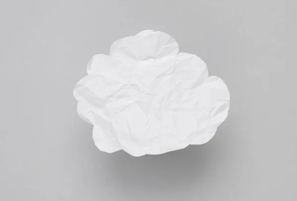 Gebrochenes Traumkonzept Papier Zerknüllte Wolke Auf Grauem Hintergrund — Stockfoto