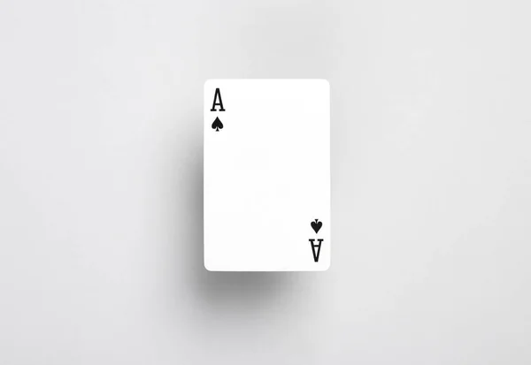 Ace Spades Gray Background — Stock Photo, Image