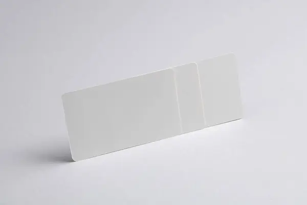 White blank bank cards on white background. Template for design