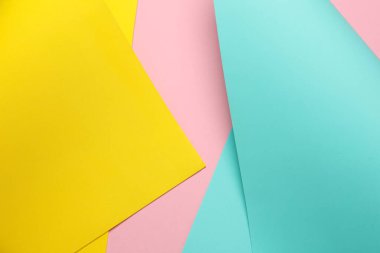 Renkli kağıtlar. Tasarım için yaratıcı düzen, eğilim renkleri