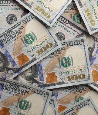 Yüzlerce dolarlık banknotlar kapanıyor.