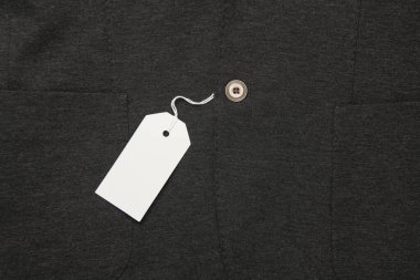 Ceket düğmeli beyaz boş etiket