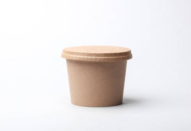 Paket servis paketi, kağıt konteynır, karton yuvarlak tek kullanımlık ambalaj kutusu.