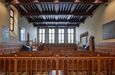 Bruges, Belçika - 19 Temmuz 2020 Adalet Sarayı