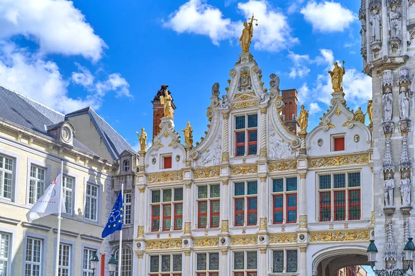 Brugge België Gevel Van Het Paleis Van Justitie Het Burgplein — Stockfoto