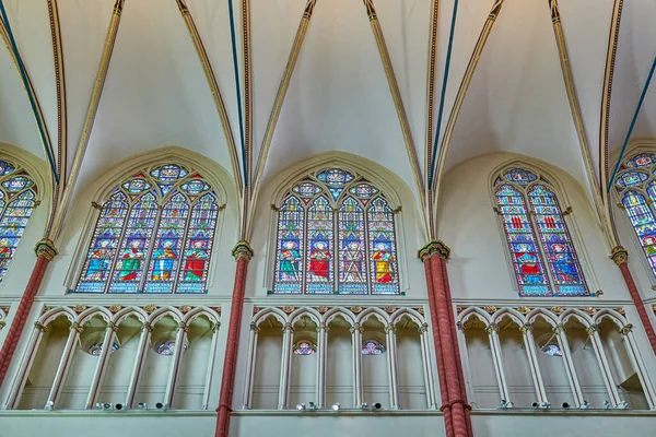 Брюгге Бельгия Июля 2020 Вид Собор Святого Сальватора Изнутри — стоковое фото