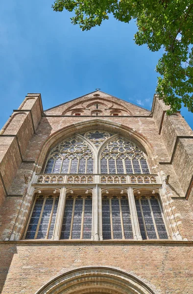 Brugge België Uitzicht Sint Salvatorkathedraal — Stockfoto