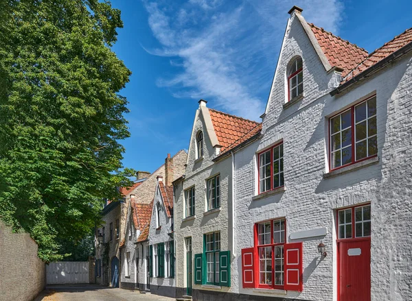 Bruges Belçika Eski Kasabanın Geleneksel Hayır Işleri Leydi Kilisesi Nin — Stok fotoğraf