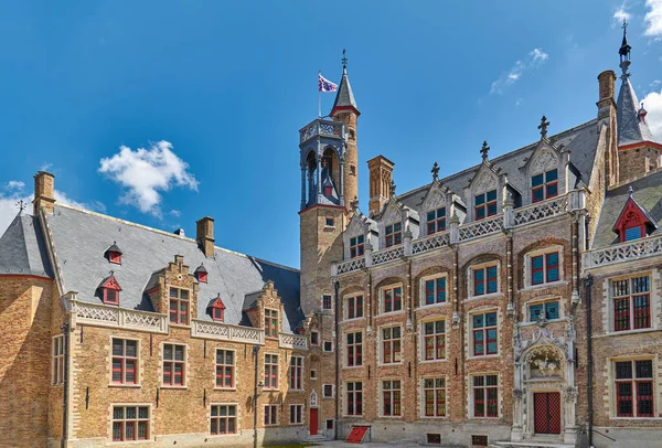 Brugge België Paleis Cruuthusemuseum Binnenplaats Van Onze Lieve Vrouwekerk — Stockfoto