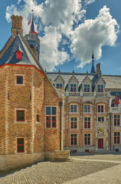 Bruges Bélgica Palácio Cruuthusemuseum Pátio Igreja Nossa Senhora — Fotografia de Stock