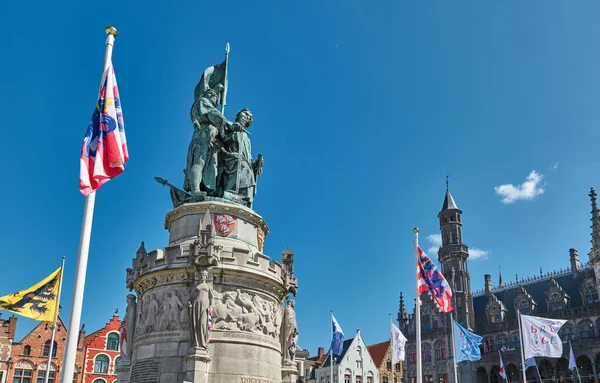 Brugge België Het Monument Voor Leiders Van Het Flamish Verzet — Stockfoto