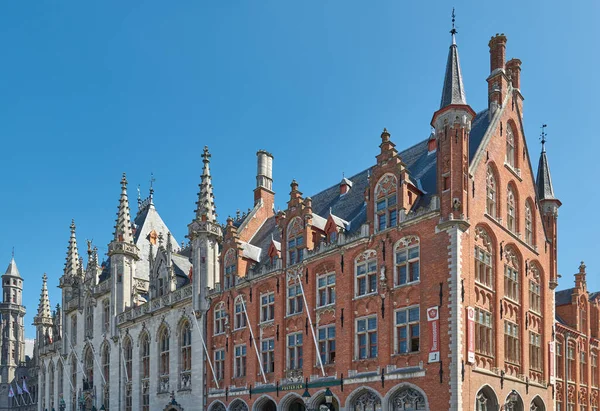 Brugge België Middeleeuwse Paleizen Het Burgplein — Stockfoto