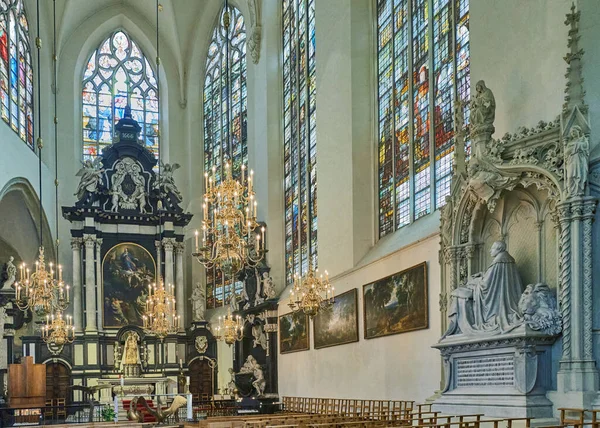 Brüksel Beigium Eylül 2018 Aziz Michael Gudule Katedrali Nde Bir — Stok fotoğraf
