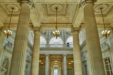 Bordeaux, France - August 16, 2019: The entrance Hall of the Grand Theater