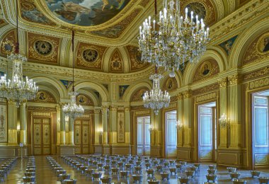 Bordeaux, France - August 16, 2019: The Great Hall of the Grand Theater