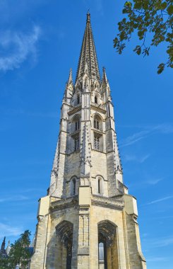 France, Bordeaux, the spire bell tower of the St. Michel basilica