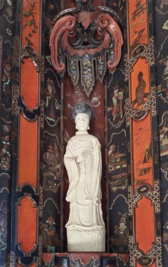 Turin, Italy - April 19, 2019:  An oriental-style hall of the apartments of The Queen's Villa, royal residence on the hill of the city