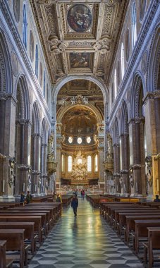 Napoli, İtalya - 28 Mart 2019: Santa Maria Assunta Katedrali, daha çok San Gennaro Katedrali olarak bilinir.