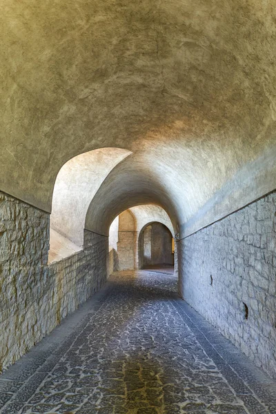 Nápoles Italia Julio 2019 Túnel Entrada Del Castillo Elmo — Foto de Stock
