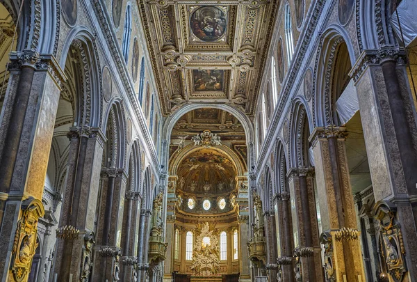Naples Italie Mars 2019 Nef Cathédrale Santa Maria Assunta Connue — Photo