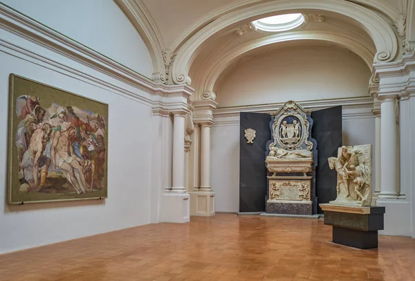 Неаполь Італія Липня 2019 Малюнки Скульптури Передмісті Музею Чартерхаус Сан — стокове фото